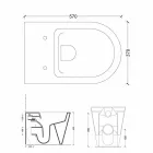 Moderna cerâmica branca vaso sanitário Sun Rodada 57x37 cm made in Italy Viadurini