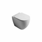 Bacia de toalete cerâmica branca moderna Shine Square Rimless made in Italy Viadurini