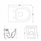 Bacia de toalete cerâmica branca moderna Shine Square Rimless made in Italy Viadurini