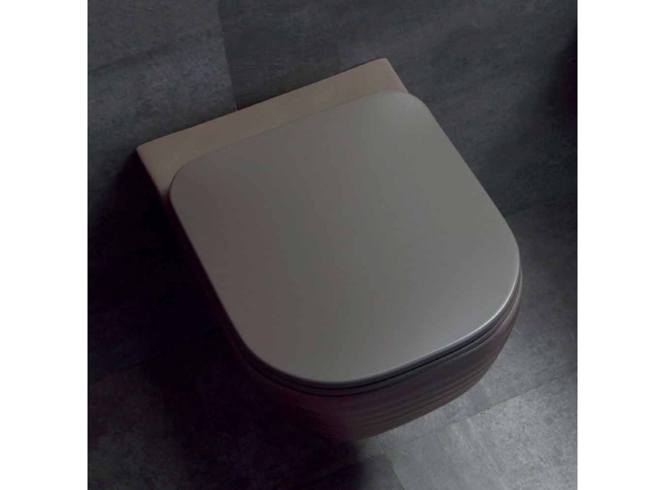WC moderno suspenso em cerâmica branca ou Trabia colorida Viadurini