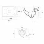 WC moderno suspenso em cerâmica branca ou Trabia colorida Viadurini