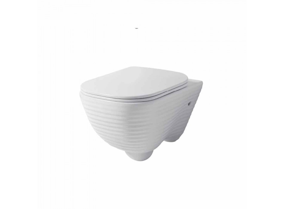 WC moderno suspenso em cerâmica branca ou Trabia colorida Viadurini