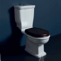 Vaso WC Monobloco em cerâmica branca Estilo 72x36 cm, fabricado em Itália