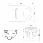 Design moderno parede de cerâmica pendurada banheiro Star 50x35 made in Italy Viadurini