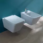 Sanita suspensa de cerâmica, design moderno, Sun Square made in Italy Viadurini