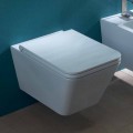 Design moderno parede cerâmica pendurada WC vaso, Sun Square made in Italy