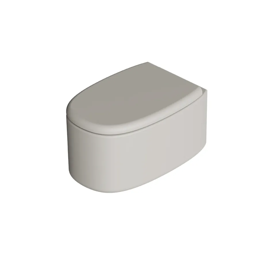 Vaso sanitário de cerâmica suspenso em várias cores, fabricado na Itália - Menina Viadurini