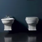 Parede moderna pendurada WC em cerâmica branca Estilo 54x36 made in Italy Viadurini