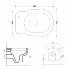Parede moderna pendurada WC em cerâmica branca Estilo 54x36 made in Italy Viadurini