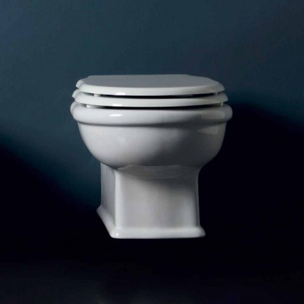 Parede moderna pendurada WC em cerâmica branca Estilo 54x36 made in Italy Viadurini
