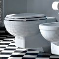 Vaso Suspenso Wc Estilo Clássico em Cerâmica Branca Made in Italy - Marwa