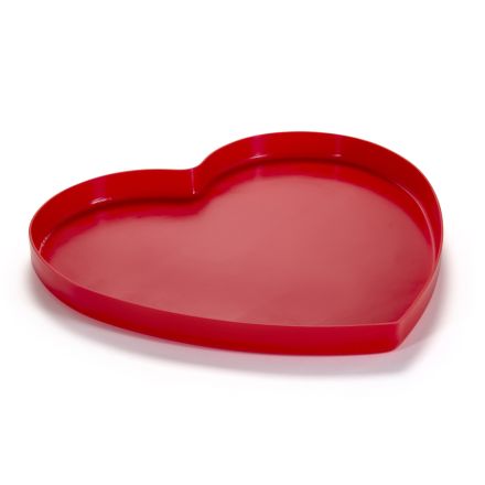 Bandeja em forma de coração em acrílico de 2 tamanhos fabricado na Itália - Heartray Viadurini