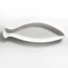 Bandeja para Cozinha em Mármore Branco Carrara Feito à Mão na Itália - Peixe Viadurini