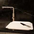 Bandeja ou Tábua de Cozinha em Corian Branco Made in Italy Design - Ivanova Viadurini