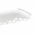 Bandeja de servir em ferro branco, bege ou marfim, fabricada na Itália - Leiden Viadurini