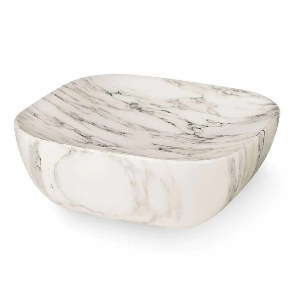 Bandeja Design em Arabescato Branco Carrara Marble Made in Italy - Rock Viadurini