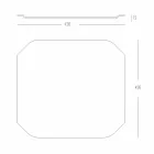 Tábua de cozinha branca Corian Square Tray Kitchen com cantos - Ivanova Viadurini