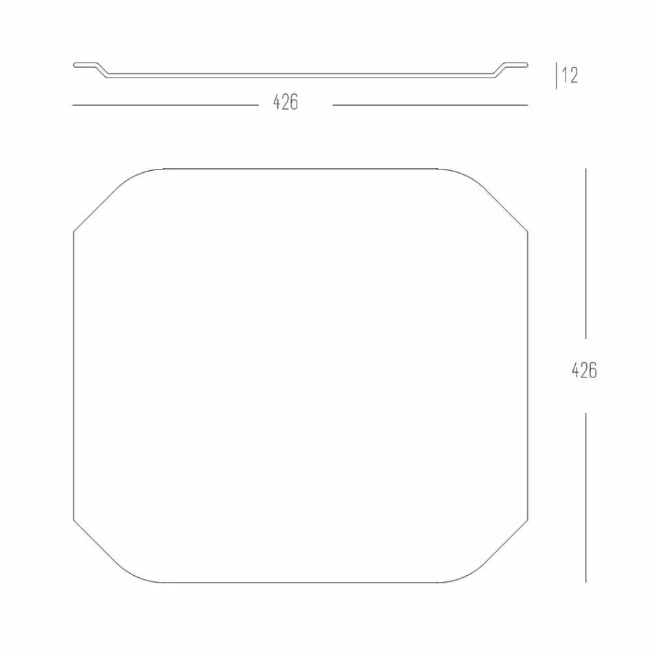 Tábua de cozinha branca Corian Square Tray Kitchen com cantos - Ivanova Viadurini