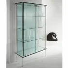 Vitrine de Parede em Vidro Transparente e Metal com 2 Portas Design - Lorella Viadurini