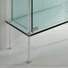 Vitrine de Parede em Vidro Transparente e Metal com 2 Portas Design - Lorella Viadurini