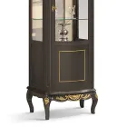 Vitrine Clássica em Nogueira Branca ou Madeira Moka Made in Italy - Chantilly Viadurini