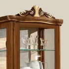 Vitrine Clássica em Nogueira Branca ou Madeira Moka Made in Italy - Chantilly Viadurini