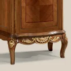 Vitrine Clássica em Nogueira Branca ou Madeira Moka Made in Italy - Chantilly Viadurini