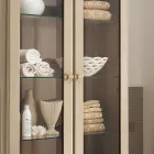 Vitrine Completa com Duas Portas e Três Prateleiras de Vidro Made in Italy - Candy Viadurini