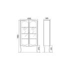 Vitrine Completa com Duas Portas e Três Prateleiras de Vidro Made in Italy - Candy Viadurini