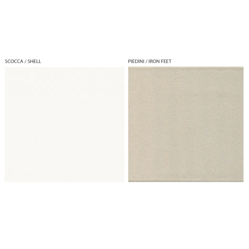 Vitrine de Sala com 1 Porta em Branco e Acabamento Canaletto Made in Italy - Gerd Viadurini