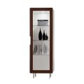 Vitrine de Sala com 1 Porta em Branco e Acabamento Canaletto Made in Italy - Gerd