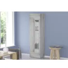 Vitrine Design para Sala em Madeira Branca, Antracita ou Concreto - Suzana Viadurini