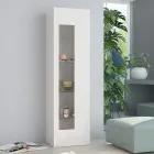 Vitrine Design para Sala em Madeira Branca, Antracita ou Concreto - Suzana Viadurini