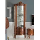 Vitrine Sala de Estar 1 Porta e 2 Gavetas de Madeira Made in Italy - Leonor Viadurini