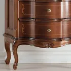 Vitrine Sala de Estar 1 Porta e 2 Gavetas de Madeira Made in Italy - Leonor Viadurini