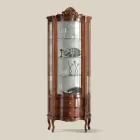 Vitrine Sala de Estar 1 Porta e 2 Gavetas de Madeira Made in Italy - Leonor Viadurini