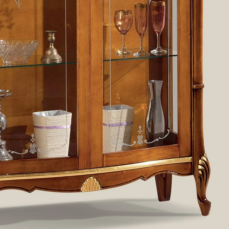 Vitrine de madeira com 2 portas Classic Made in Italy - Cambrige Viadurini