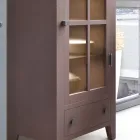 Vitrine de sala de estar em madeira de abeto maciça inteiramente feita na Itália - Pascual Viadurini