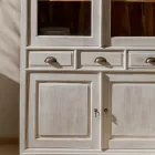 Vitrine de madeira maciça de teca com 4 portas e 3 gavetas - Aikido Viadurini