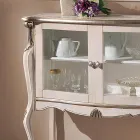 Vitrine de Sala 2 Portas em Nogueira ou Madeira Branca Made in Italy - Londres Viadurini