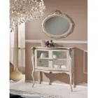 Vitrine de Sala 2 Portas em Nogueira ou Madeira Branca Made in Italy - Londres Viadurini