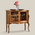 Vitrine de Sala 2 Portas em Nogueira ou Madeira Branca Made in Italy - Londres Viadurini