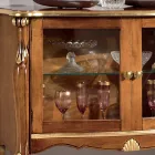 Vitrine de Sala 2 Portas em Nogueira ou Madeira Branca Made in Italy - Londres Viadurini