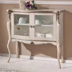 Vitrine de Sala 2 Portas em Nogueira ou Madeira Branca Made in Italy - Londres Viadurini