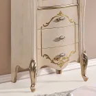 Vitrine de Sala de Estar com 1 Porta de Vidro e 3 Gavetas Made in Italy - Londres Viadurini