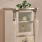 Vitrine de Sala de Estar com 1 Porta de Vidro e 3 Gavetas Made in Italy - Londres Viadurini