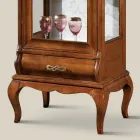 Vitrine de sala de estar de luxo em madeira de nogueira clássica fabricada na Itália - Hastings Viadurini