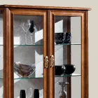 Vitrine de sala de estar de luxo em madeira de nogueira clássica fabricada na Itália - Hastings Viadurini