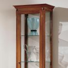 Vitrina com 1 porta e 3 prateleiras em vidro cerejeira Fabricado na Itália - Modron Viadurini
