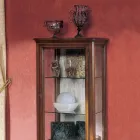 Vitrine com 1 Gaveta, 1 Porta e Prateleiras de Vidro Fabricado na Itália - Anansi Viadurini